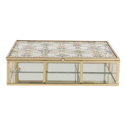 [6Y5952] Dekorative Aufbewahrungsbox Transparent 20x16x5 cm