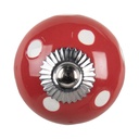 Pomello per Porta Rosso, Bianco Ø 4 cm