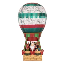 [6PR6181] Muziekdoos luchtballon met LED 13x13x25 cm / 3xAAA