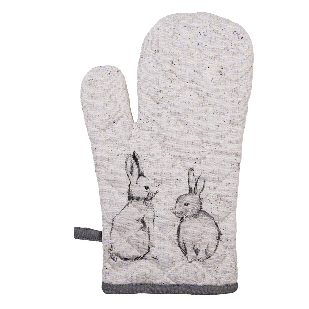 Guanto forno Beige Grigio 18x30 cm