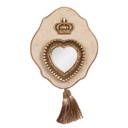 Miroir mural Beige Couleur or 19x3x22 cm