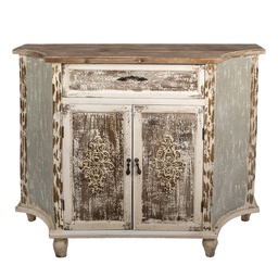 [5H0705] Armadietto Marrone Grigio 120x40x97 cm