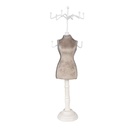 Jewelry Holder Beige Ø 12x39 cm