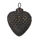 Palla di natale Nero 7x3x8 cm
