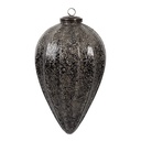 Weihnachtskugel Schwarz Silberfarbig Ø 17x26 cm