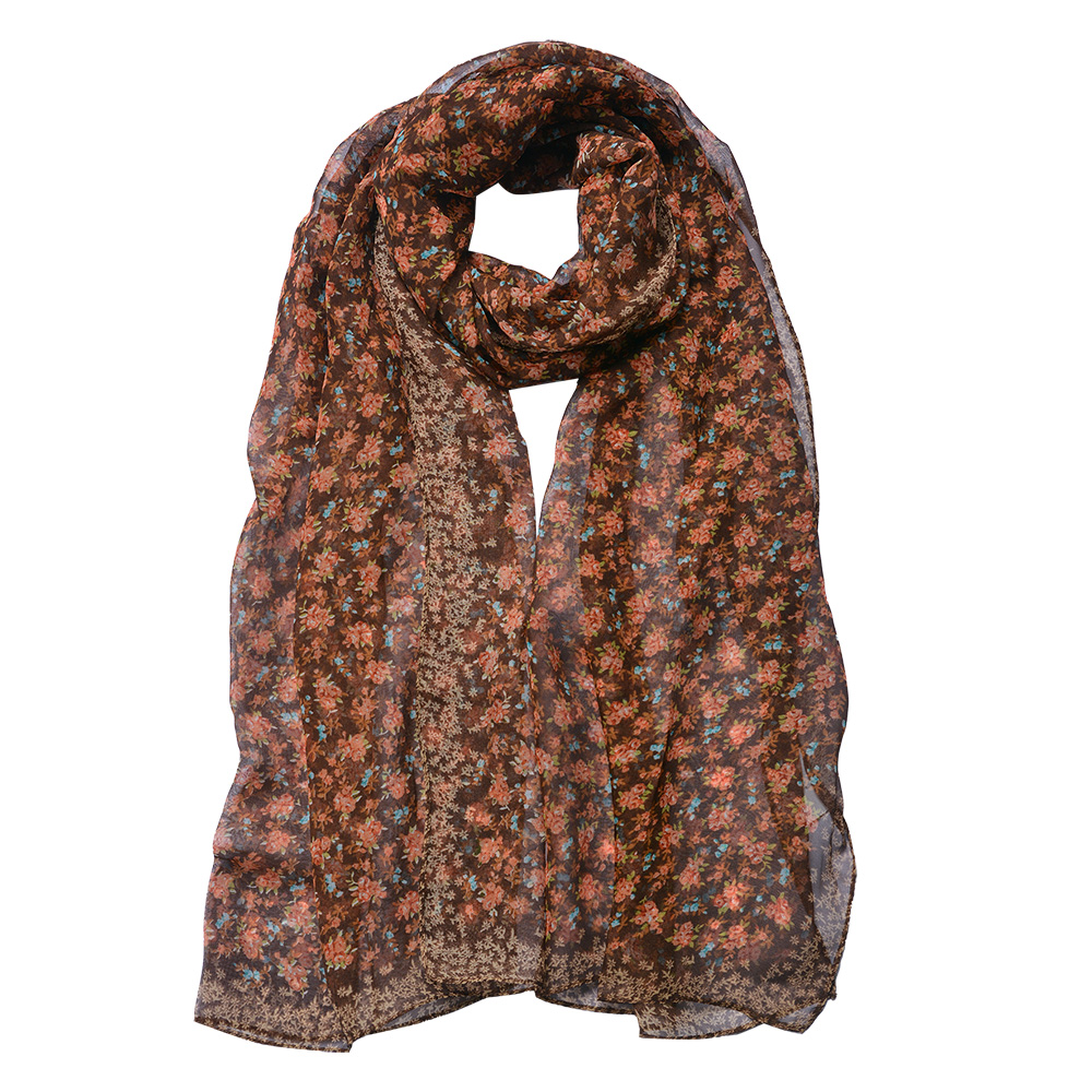 Sjaal 50x160 cm bruin