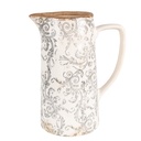 Decorative Pitcher Beige Grey 21x14x26 cm