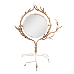 [52S264] Specchio da Terra Beige, Oro 51x37x65 cm