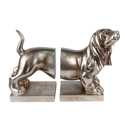 [6PR3861] Boekensteun (2) hond 36x12x19 cm
