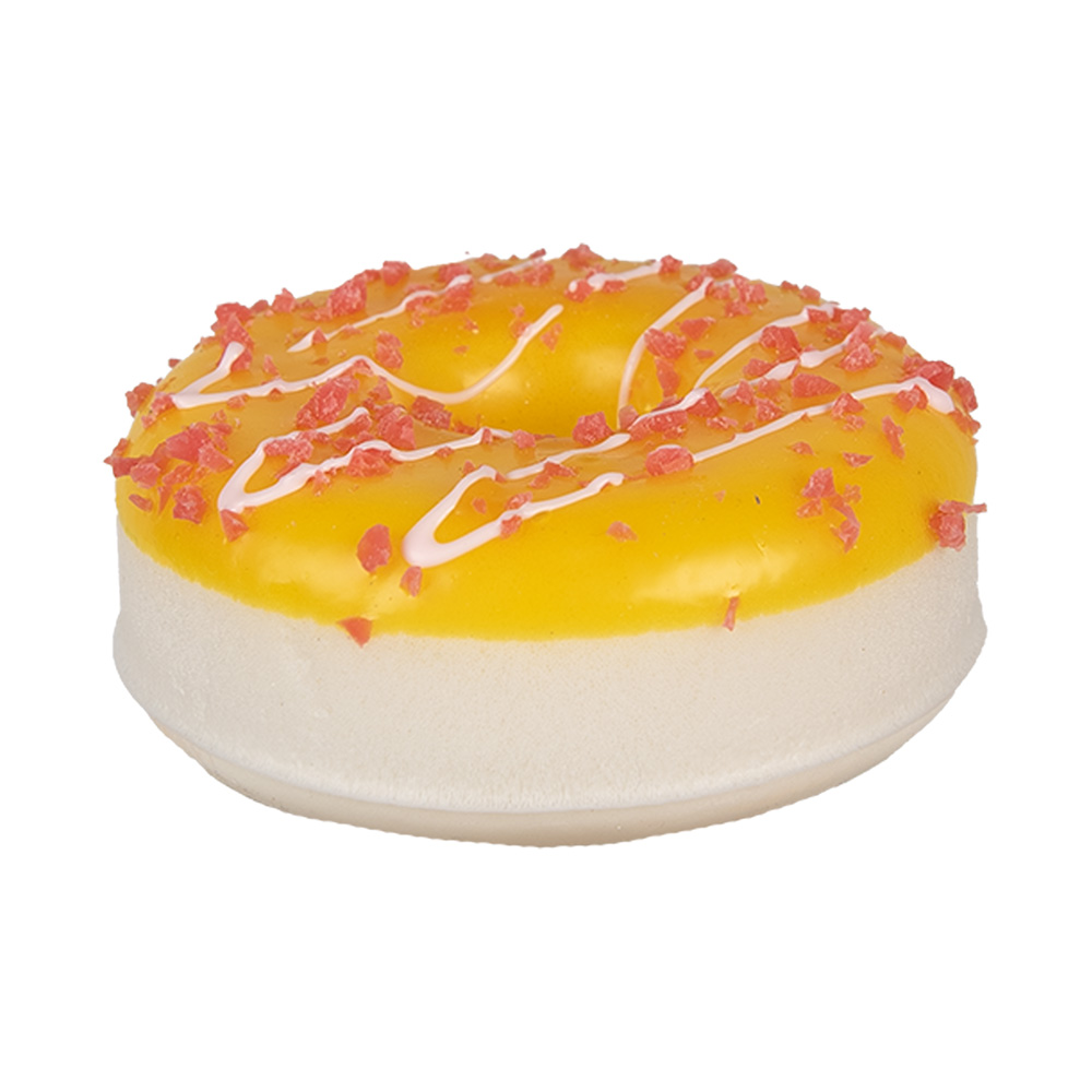 Décoration donut Jaune Ø 8x3 cm