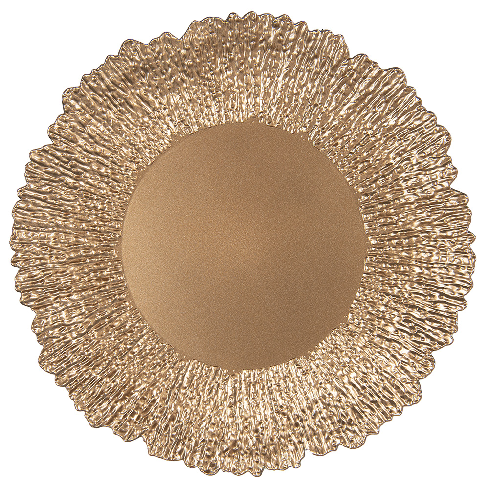 Presentation Plate Golden color Ø 33x2 cm