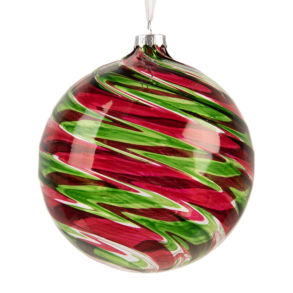 Weihnachtskugel Rot Grün Ø 12x12 cm