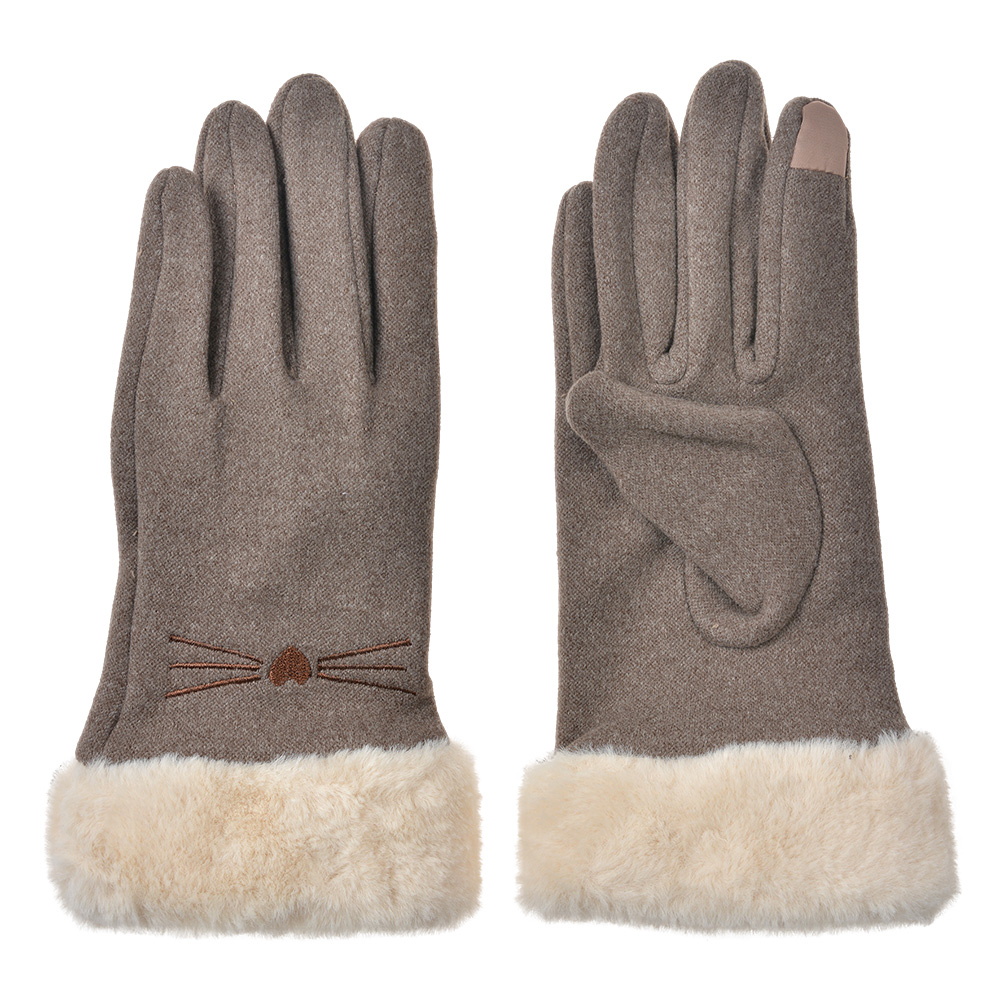 Handschoenen 9x23 cm bruin