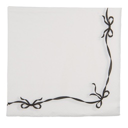 [73142] Papierservietten Weiß Schwarz 33x33 cm (20)