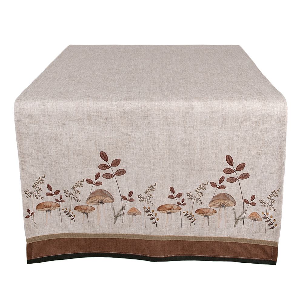 Chemin de table Beige Marron 50x140 cm