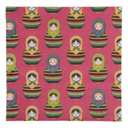 [73161] Papierservietten Rosa Grün 33x33 cm (20)