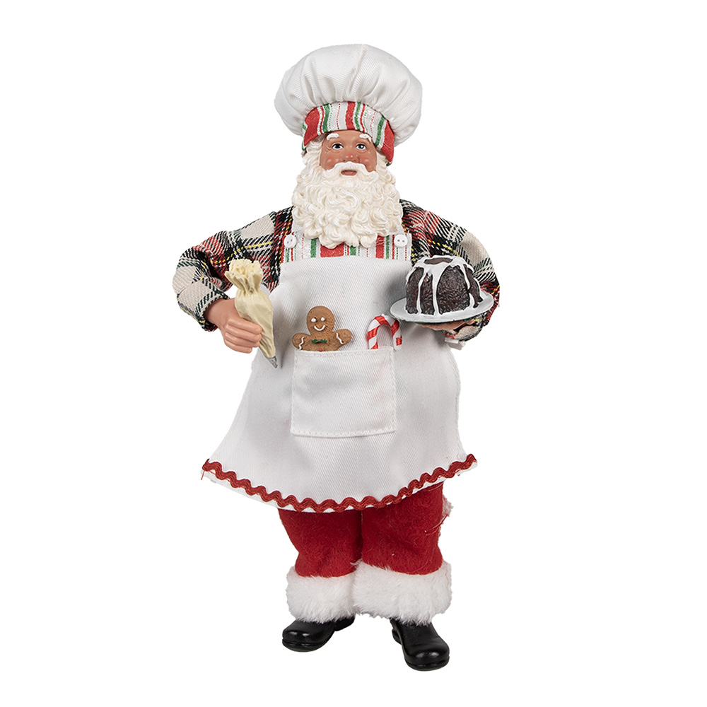 Christmas Decoration Santa Claus White Red 16x9x28 cm