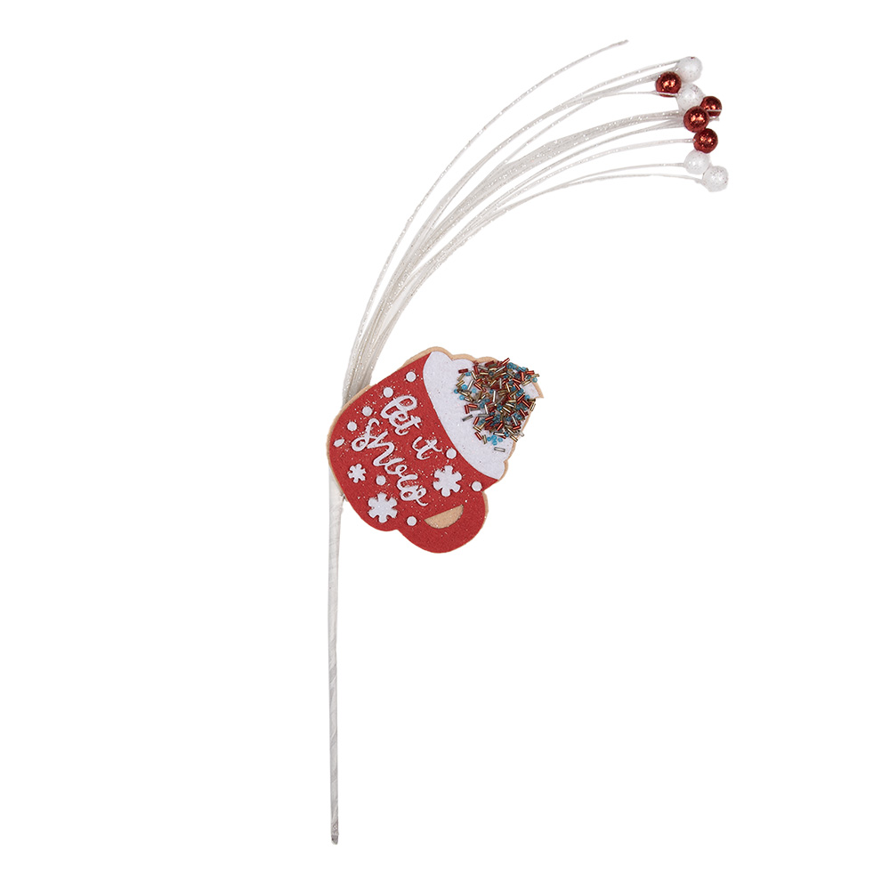 Decorazione Natale Rosso Bianco 12x1x45 cm