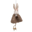 Decoratie hanger konijn 8x3x16 cm
