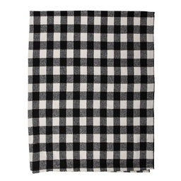 [KT060.146] Plaid Pile Nero, Bianco 130x170 cm