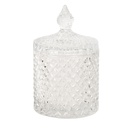 Bonbonniere with lid Transparent Ø 8x13 cm