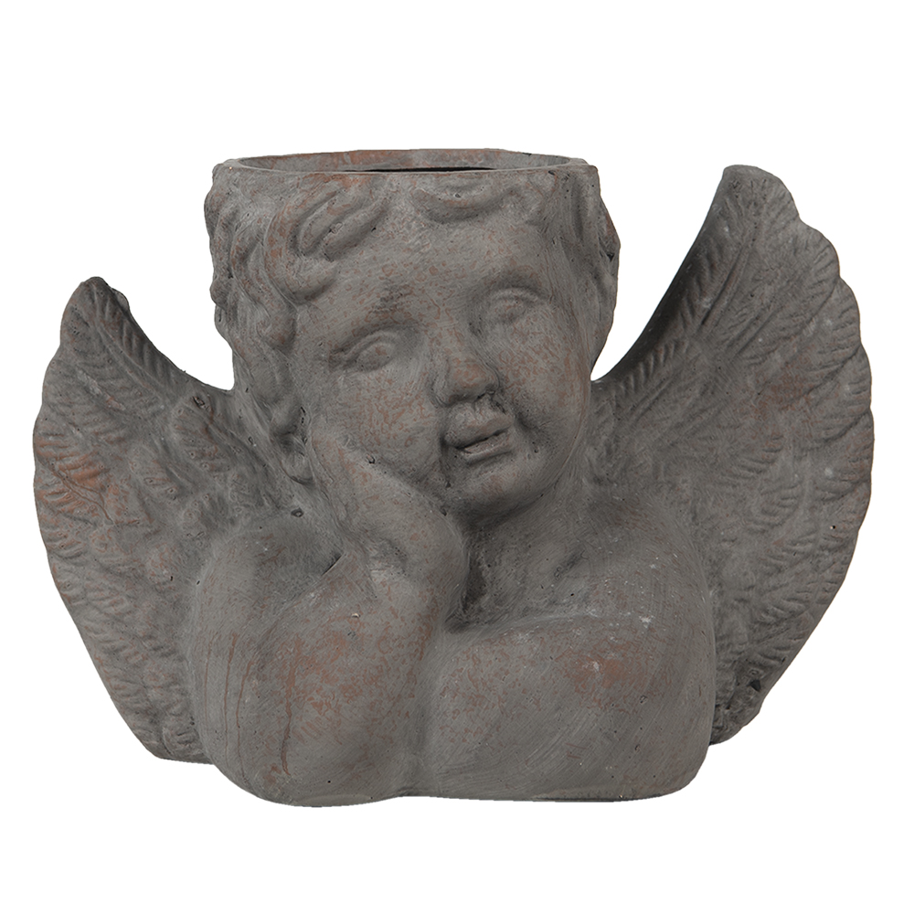 Pot de fleurs d'intérieur ange Gris 30x13x20 cm