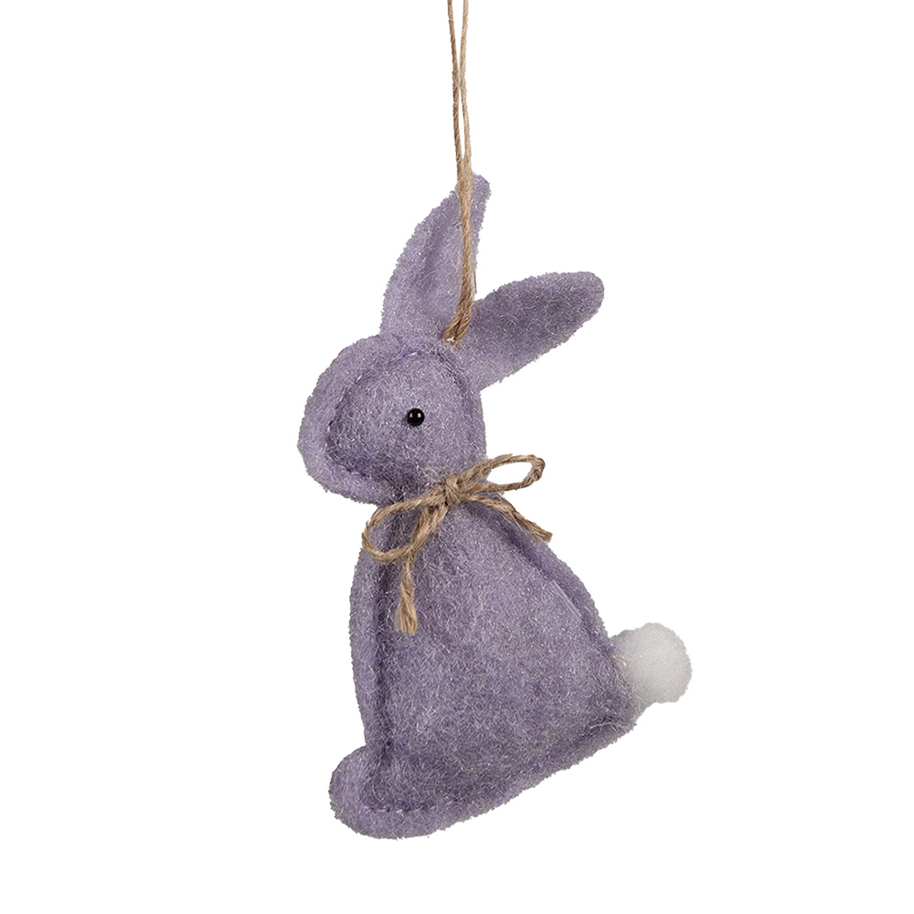 Ciondolo Decorativo Coniglio Viola 6x1x10 cm