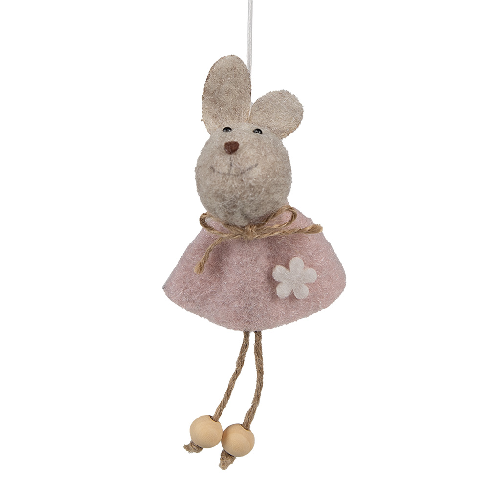 Decoratie hanger konijn 6x3x13 cm