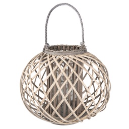 [6RO0383XL] Windlicht Grau Ø 47x36 cm