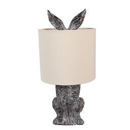 [6LMC0099VBE] Lampada da Tavolo Coniglio Marrone Beige Ø 20x43 cm E27/max 1x60W