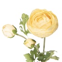 Fiori Finti Ranunculus Giallo Verde 6x10x52 cm