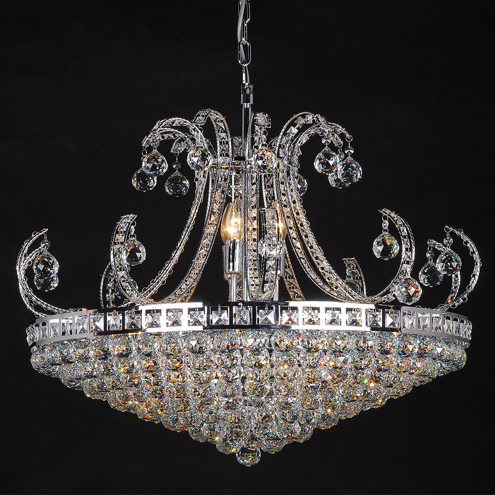 Lustre Argent Ø 80x60/182 cm E14/max 15x40W