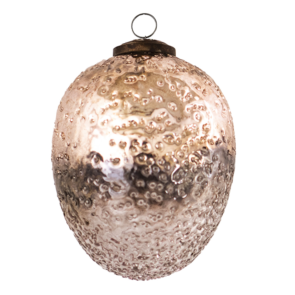 Weihnachtskugel Rosa Ø 9x13 cm