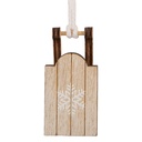 Deko Anhänger Schlitten Beige Braun 3x2x6 cm