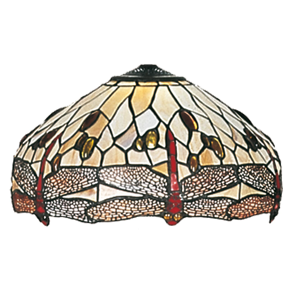 Lampshade Tiffany Brown, Beige Ø 40x24 cm