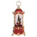 Carillon Laterna LED Rosso Color oro 12x12x28 cm / 3xAA
