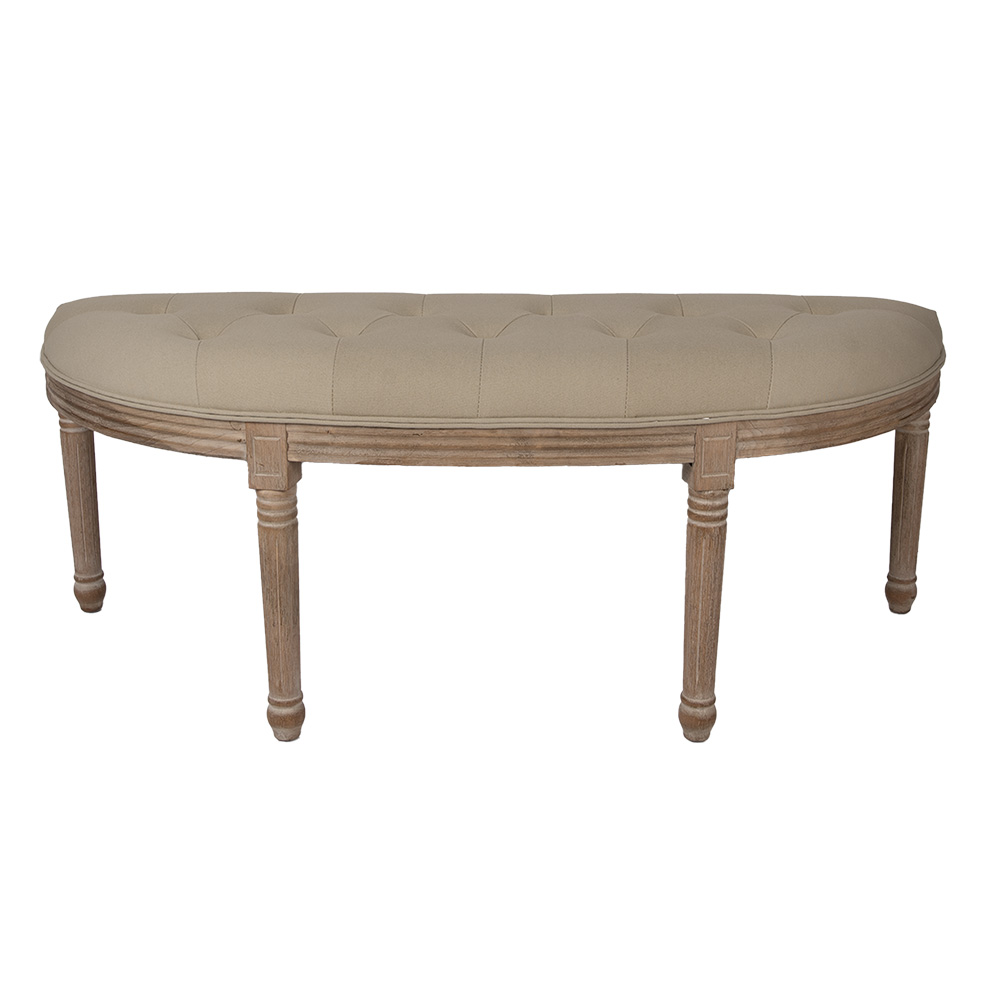 Sofa Braun Beige 125x41x48 cm