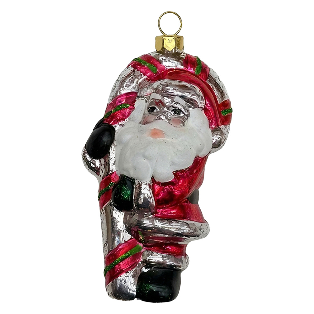 Weihnachtsanhänger Rot Silberfarbig 10 cm