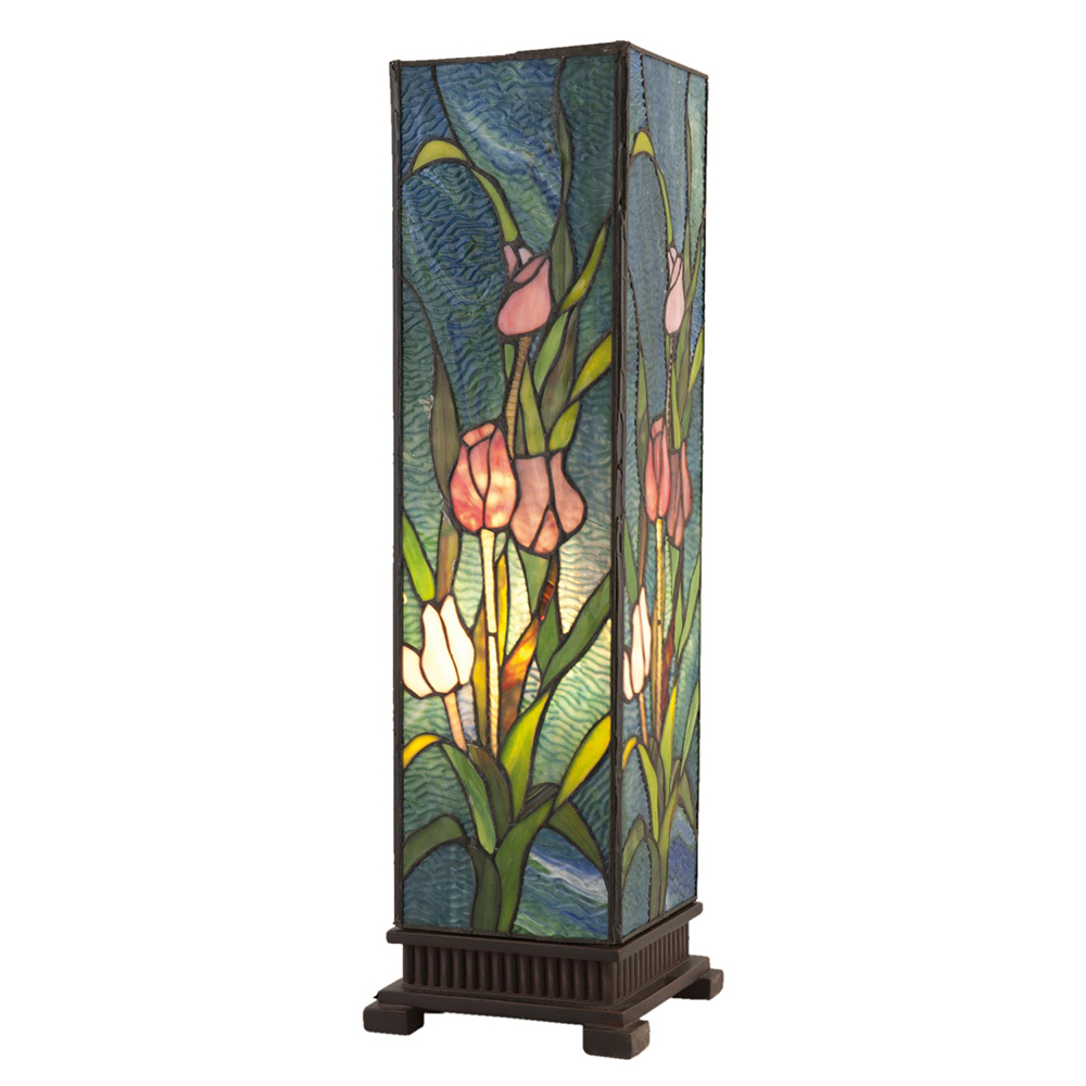 Lampada parete Tiffany Verde, Rosa, Blu 17x17x58 cm E27/max 1x60W
