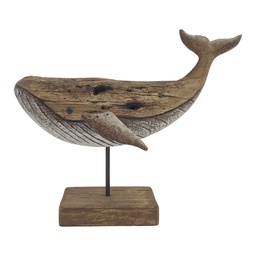 [6H2524] Decoratie walvis 25x9x20 cm