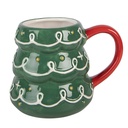 Tazza Verde Bianco 13x10x10 cm / 350 ml