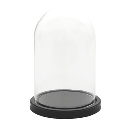 [6GL3365] Glass Cloche Black Ø 17x25 cm