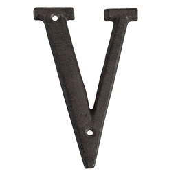 [6Y0840-V] Lettera V Marrone 8x1x13 cm