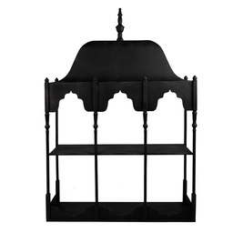 [5Y1388] Mensole a Muro Nero Marrone 102x25x157 cm