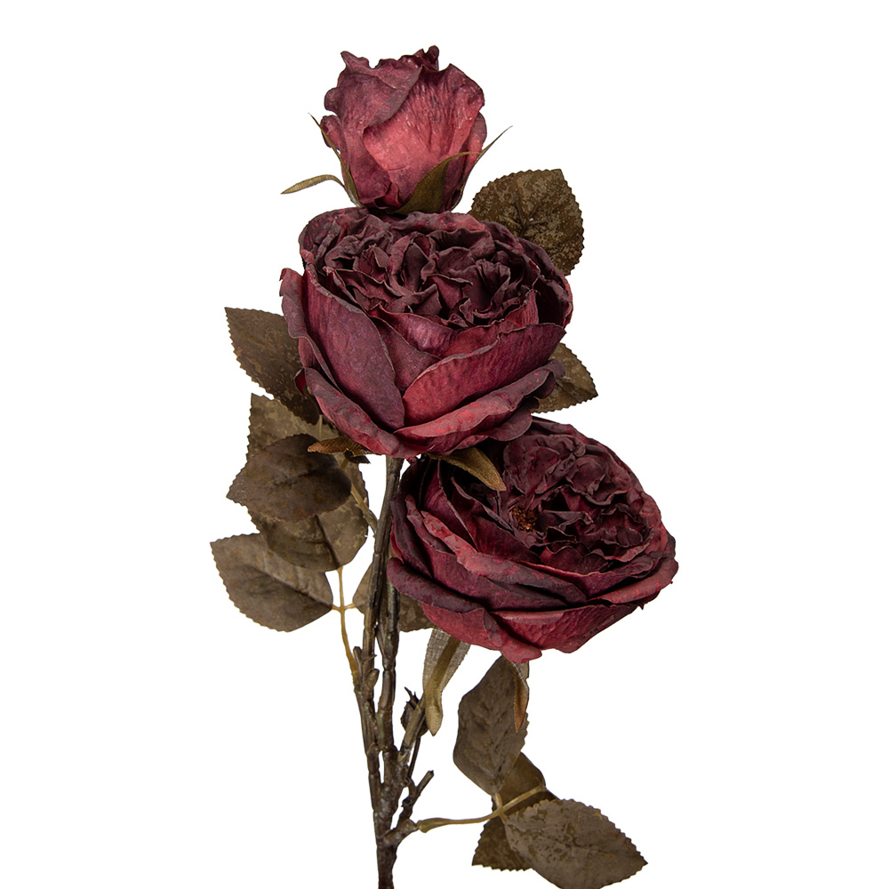 Decoratie tak met bloemen 12x15x70 cm