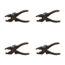 Doorknob Set of 4 Brown 6x3x3 cm / S3 cm