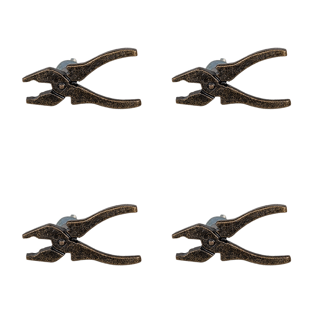 Doorknob Set of 4 Brown 6x3x3 cm / S3 cm