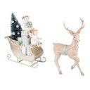 Decoratie slee met rendier LED 36x10x26 cm / 2xAAA