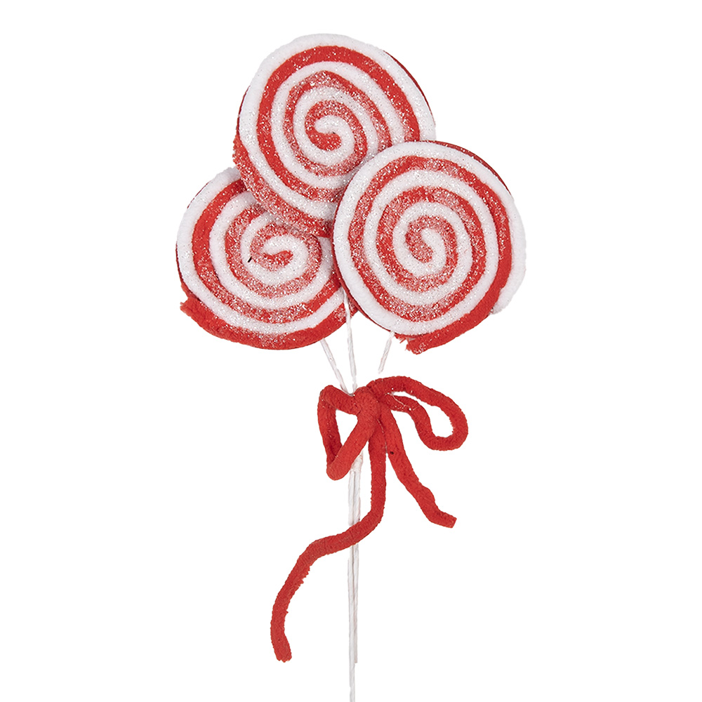 Decorazione Natalizia Lecca lecca Rosso Bianco 15x1x30 cm