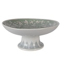 Cake stand White Green Ø 26x13 cm